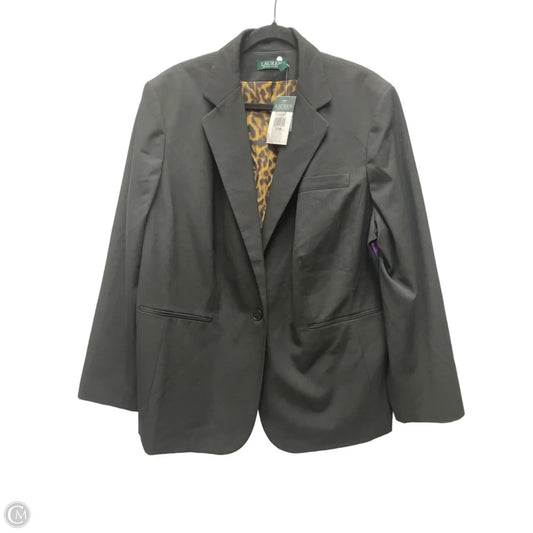 Blazer By Lauren By Ralph Lauren In Black, Size: 3x