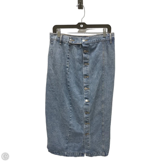 Skirt Midi By Shein In Blue Denim, Size: 12