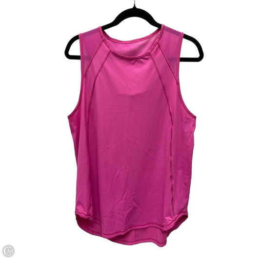 Athletic Tank Top By Lululemon In Pink, Size: Xl