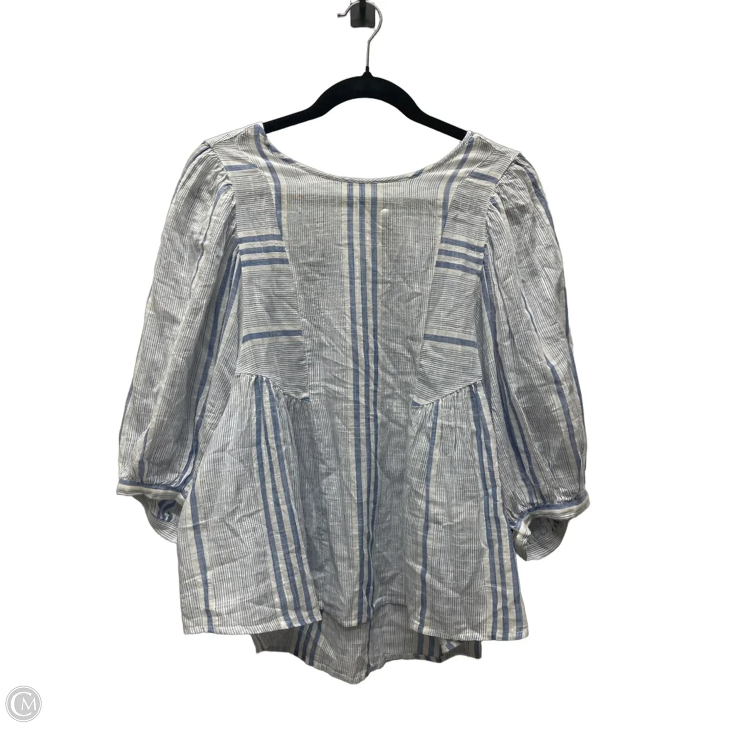 Top Short Sleeve By Lucky Brand In Striped Pattern, Size: M
