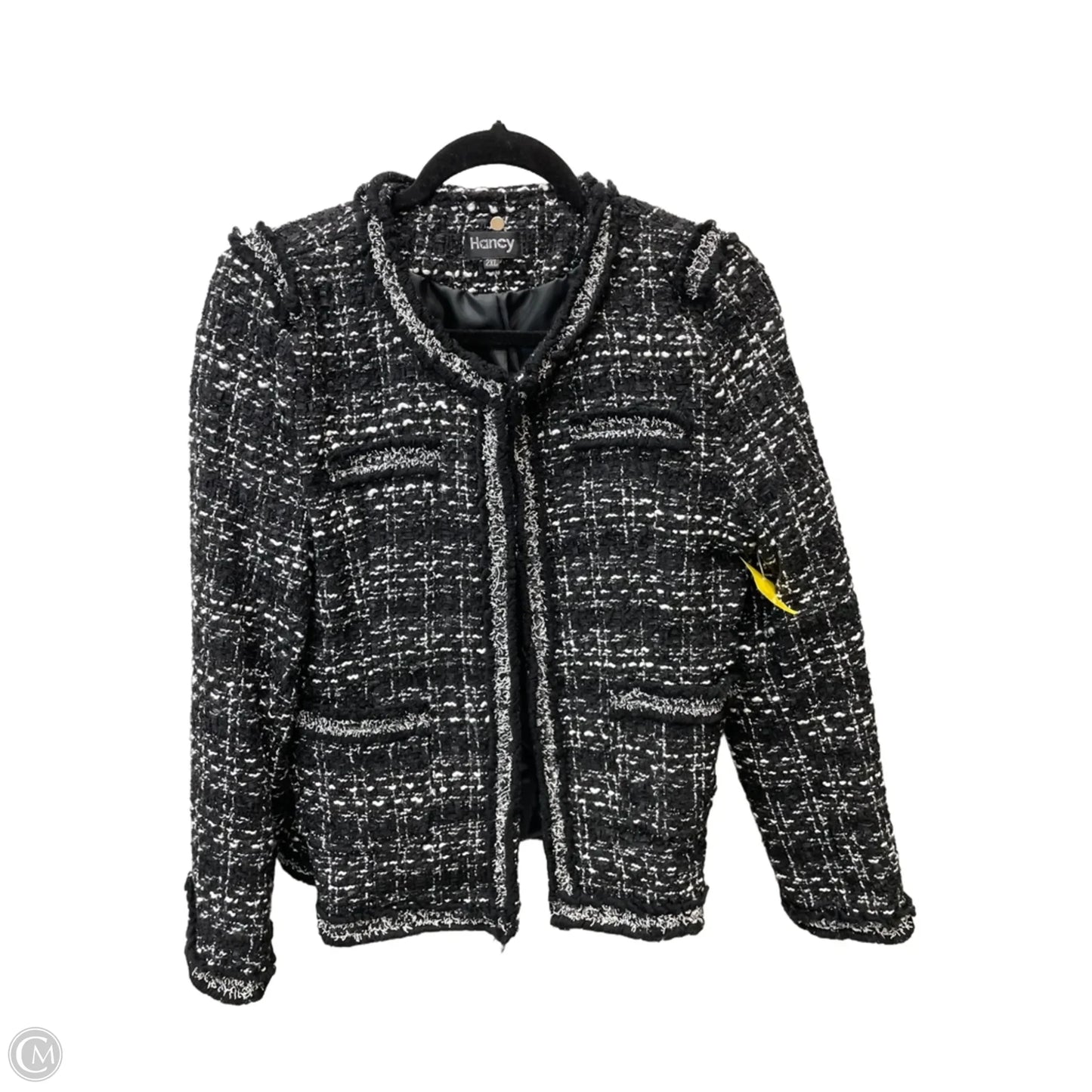 Blazer By Clothes Mentor In Black, Size: 2x