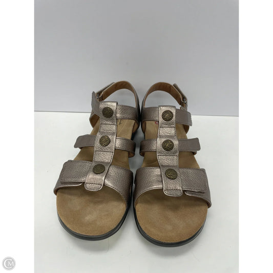 Sandals Flats By Clarks In Gold, Size: 8.5