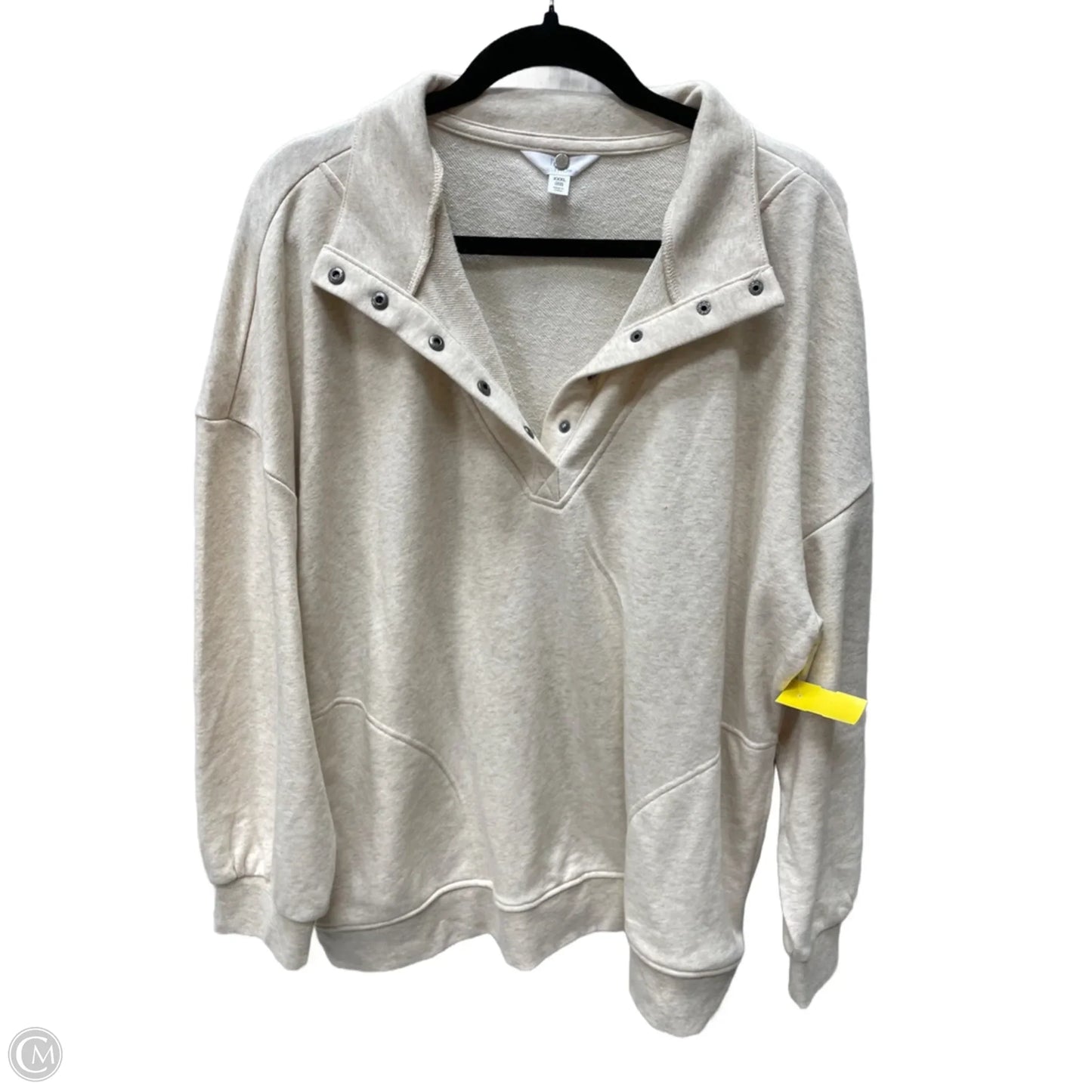 Top Long Sleeve By Time And Tru In Cream, Size: 3x