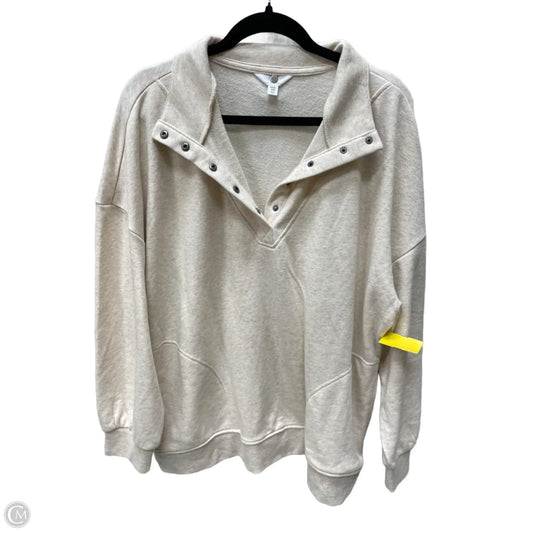 Top Long Sleeve By Time And Tru In Cream, Size: 3x