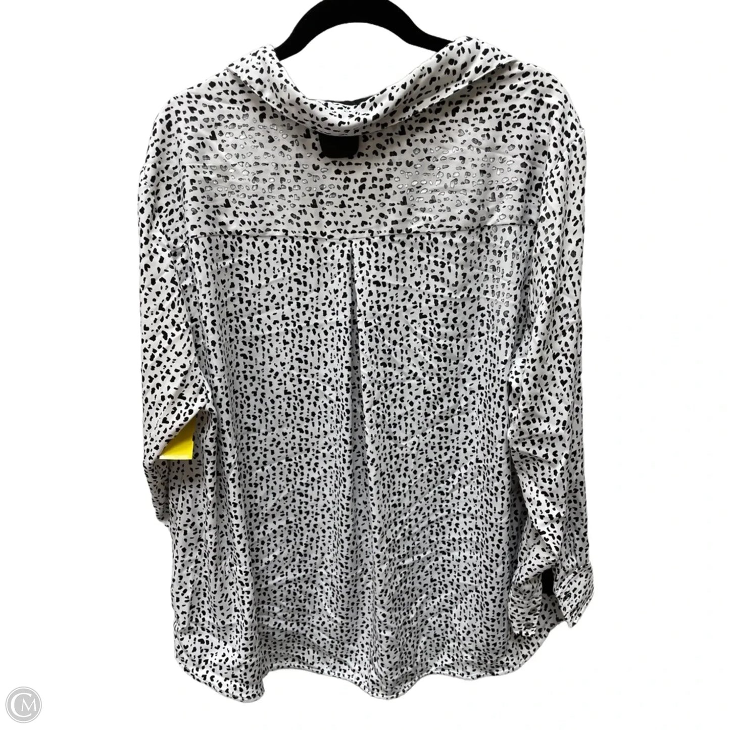 Blouse Long Sleeve By Dalia In Polkadot Pattern, Size: 2x