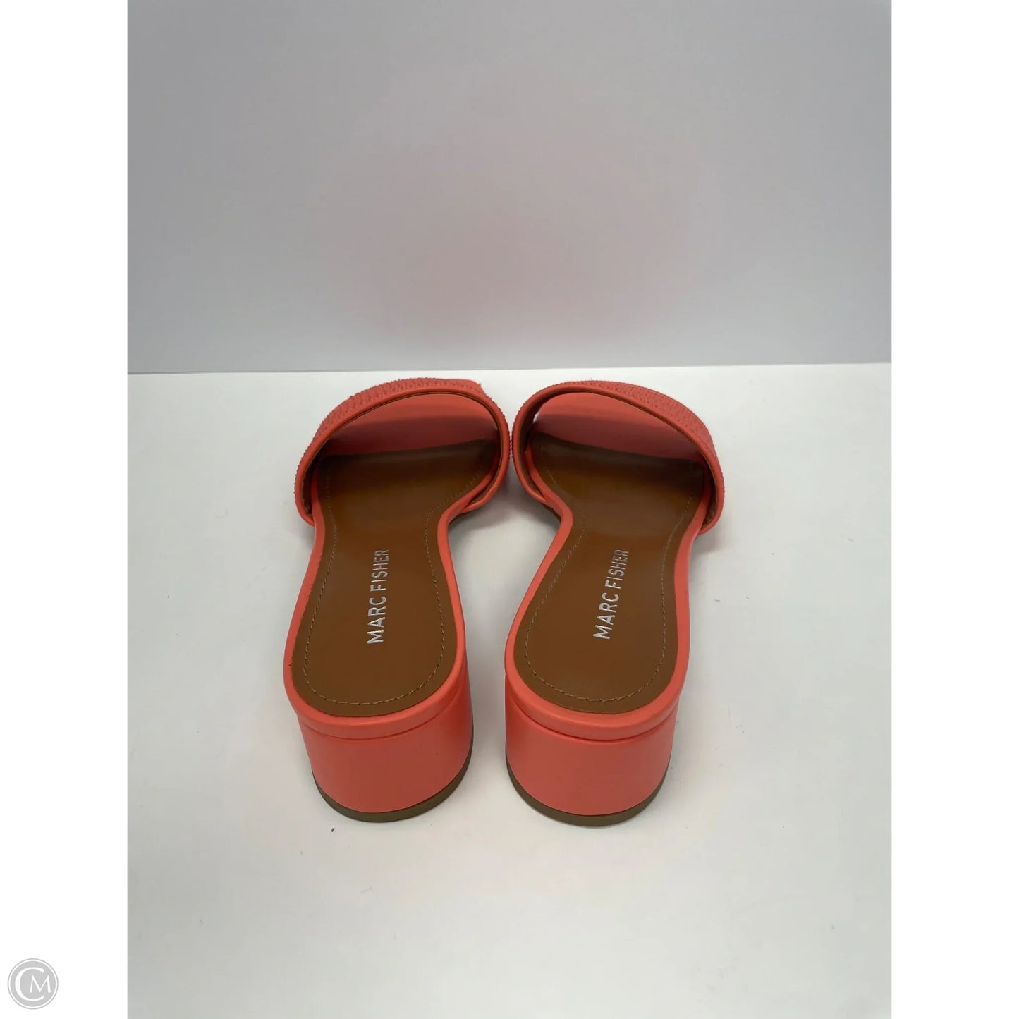 Sandals Heels Block By Marc Fisher In Peach, Size: 6