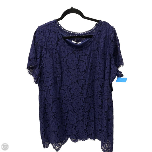 Top Short Sleeve By Isaac Mizrahi Live Qvc In Ombre Print, Size: 3x