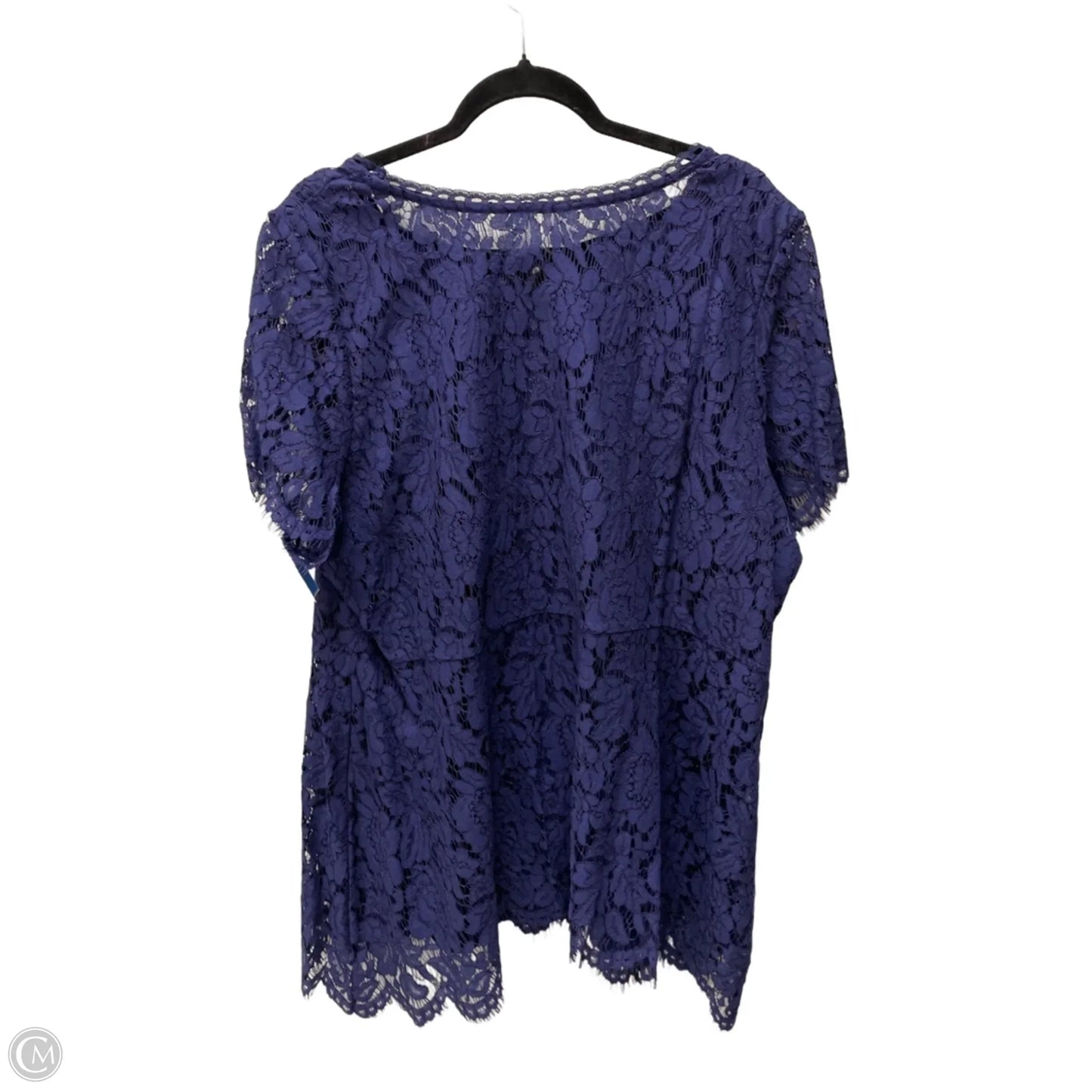 Top Short Sleeve By Isaac Mizrahi Live Qvc In Ombre Print, Size: 3x