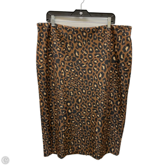 Skirt Mini & Short By Worthington In Animal Print, Size: 18