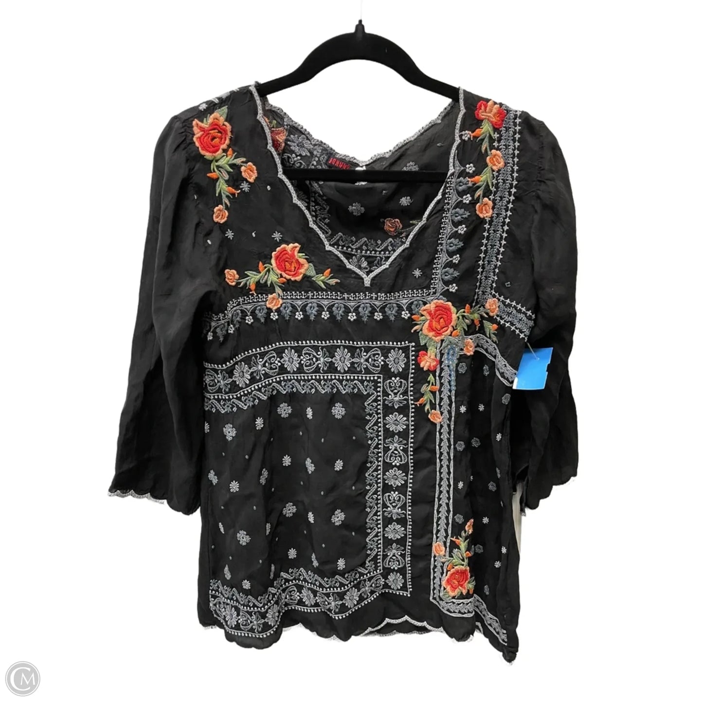 Top Long Sleeve By Johnny Was In Floral Print, Size: S