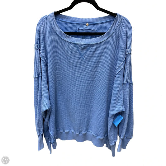 Top Long Sleeve By American Eagle In Blue, Size: L