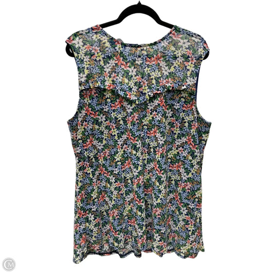 Blouse Sleeveless By Apt 9 In Floral Print, Size: 2x
