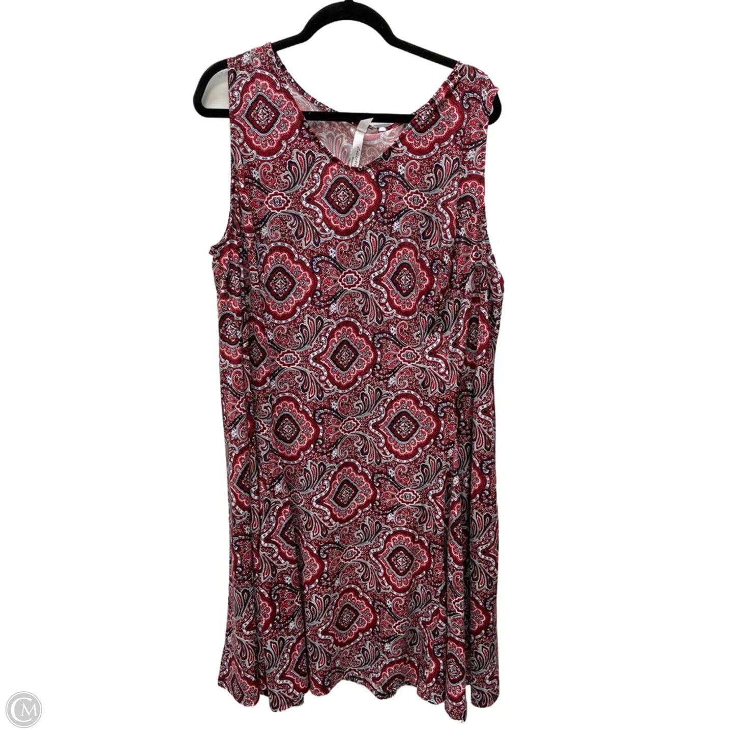 Dress Casual Midi By Ny Collection In Geometric Pattern, Size: 3x