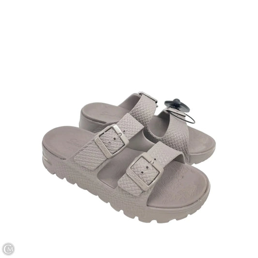 Sandals Heels Platform By Skechers In Grey, Size: 6