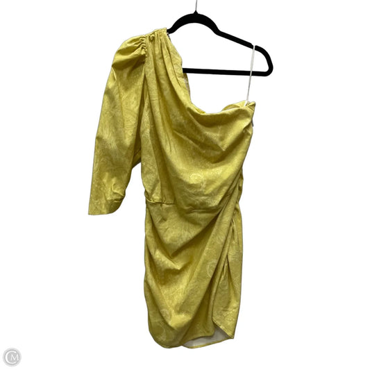 Dress Casual Midi By H&m In Yellow, Size: Xl