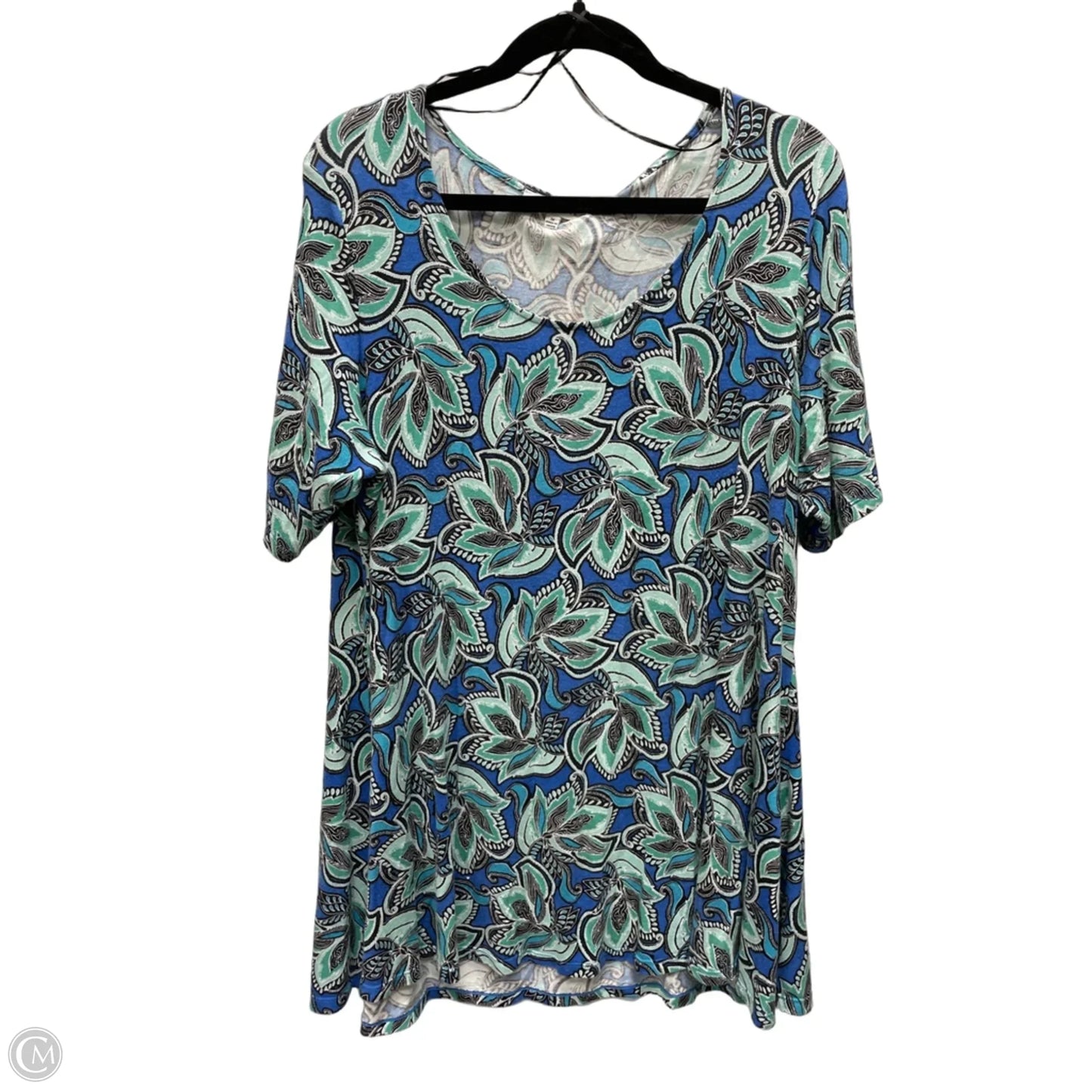 Top Short Sleeve By Rose And Olive In Geometric Pattern, Size: 1x