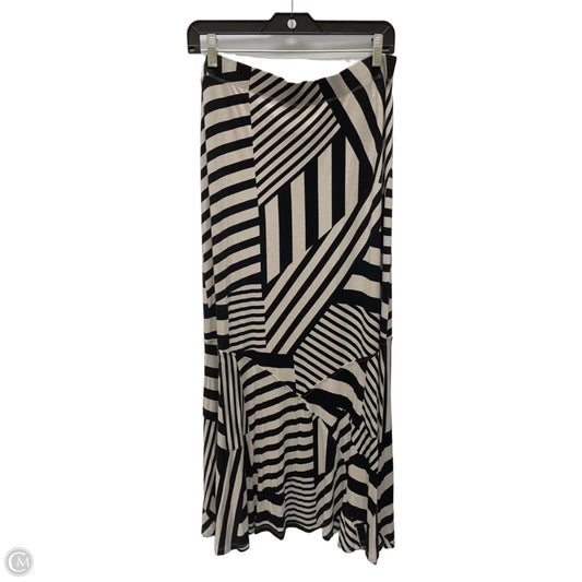 Skirt Midi By Chicos In Black & Brown, Size: M
