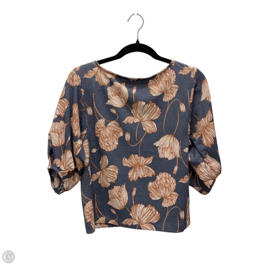 Top Short Sleeve By Loft In Floral Print, Size: Xs