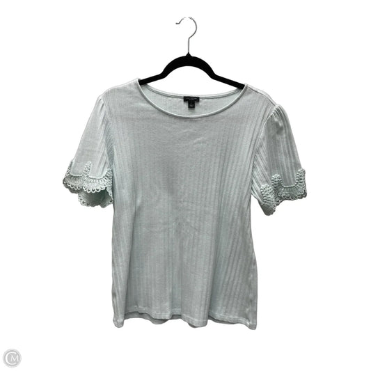 Top Short Sleeve By Ann Taylor In Blue, Size: L