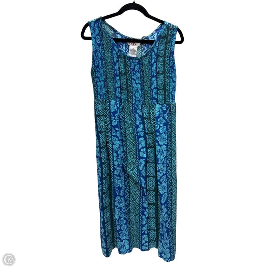 Dress Casual Midi By R And K Originals In Blue & Green, Size: M
