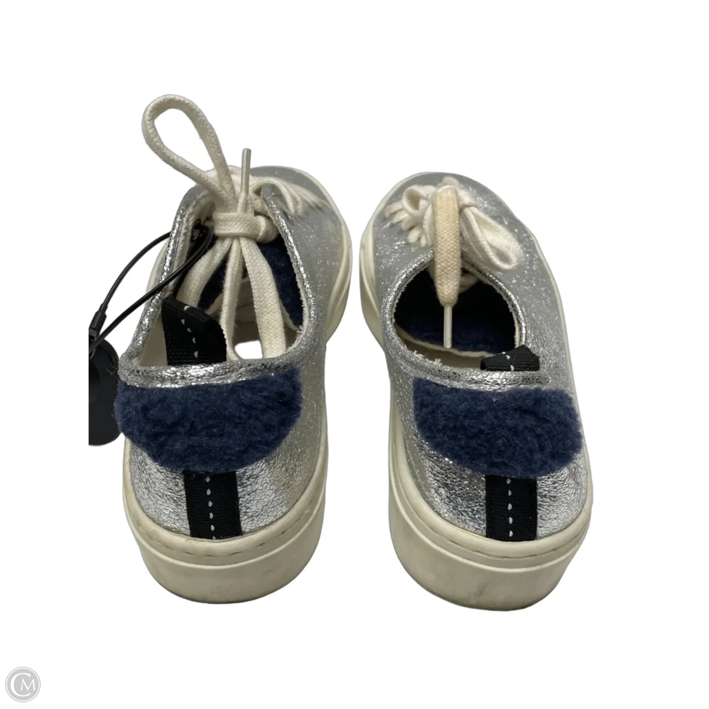 Shoes Sneakers By Zara Basic In Silver, Size: 7.5