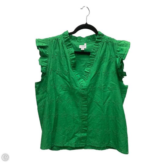 Top Short Sleeve By J. Crew In Green, Size: L