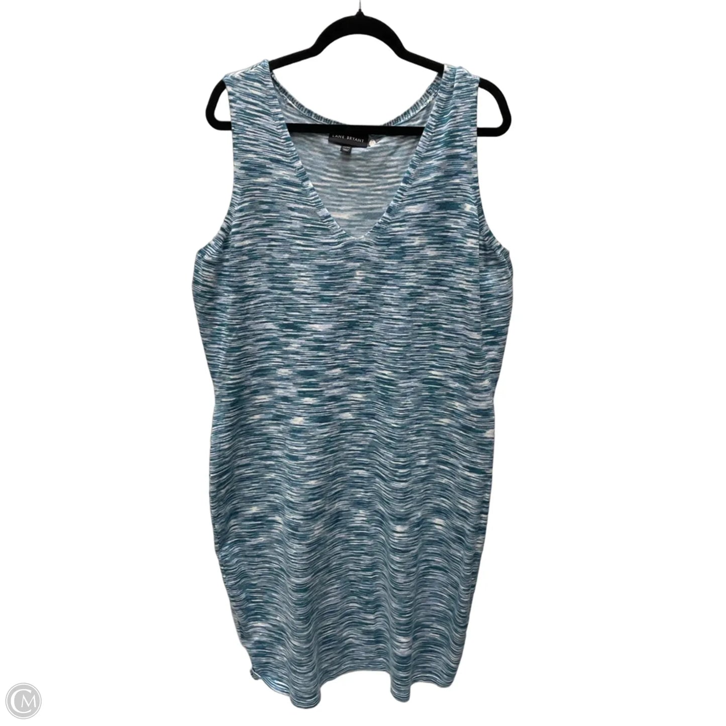 Dress Casual Midi By Lane Bryant In Blue & White, Size: 3x