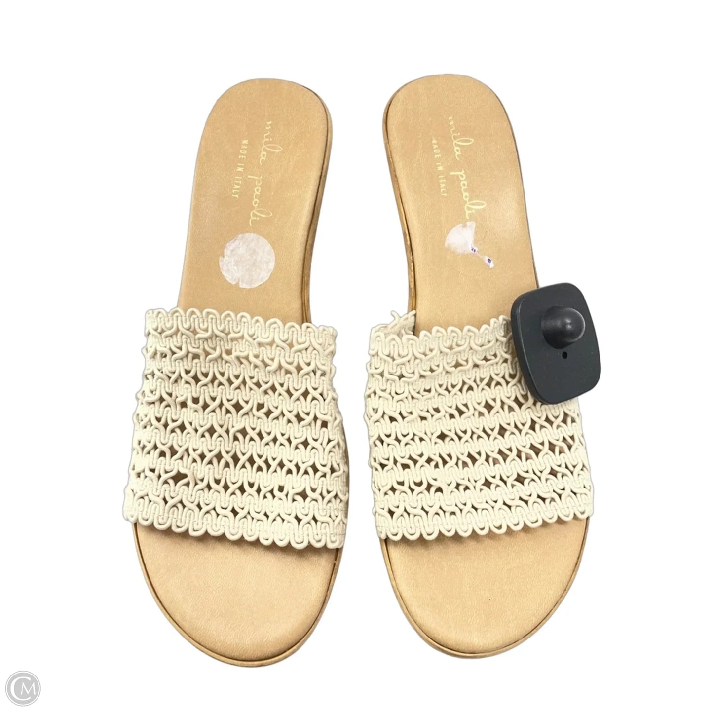 Sandals Heels Wedge By Clothes Mentor In Tan, Size: 8