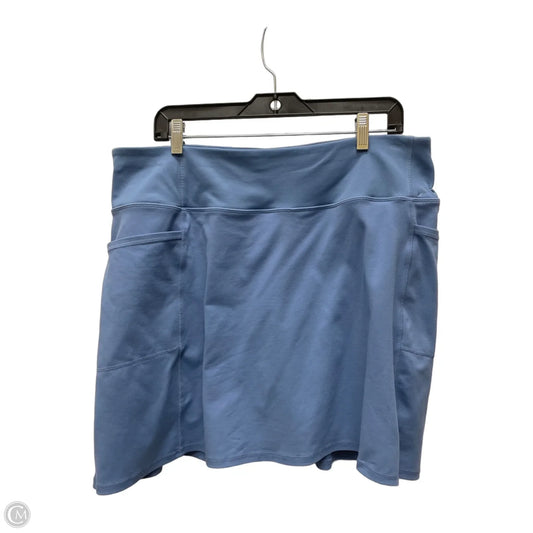 Athletic Skort By Skechers In Blue, Size: 2x