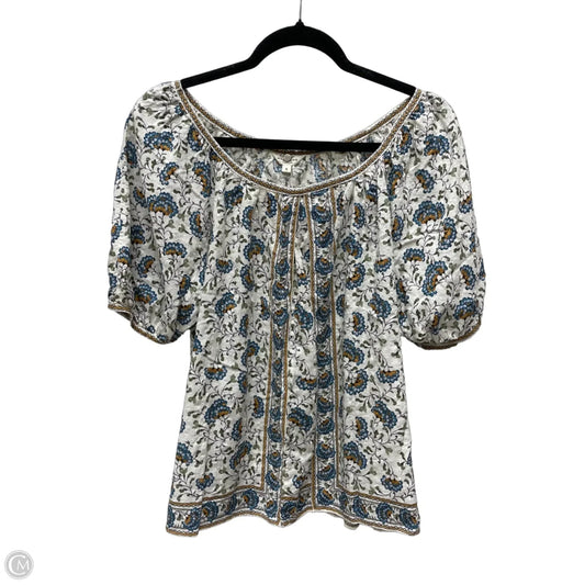 Top Short Sleeve By Max Studio In Floral Print, Size: S
