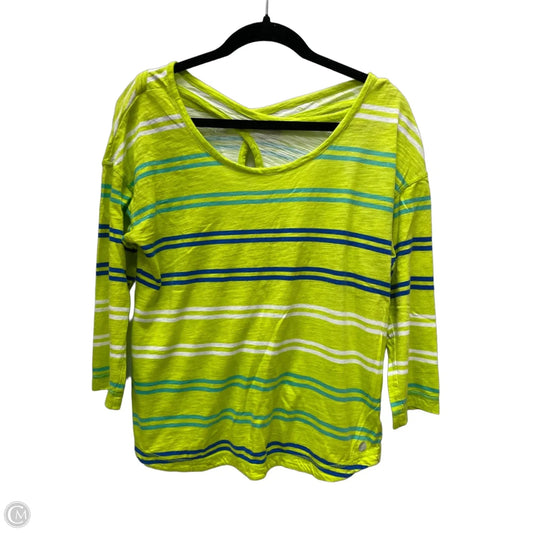 Top Short Sleeve By Talbots In Striped Pattern, Size: M