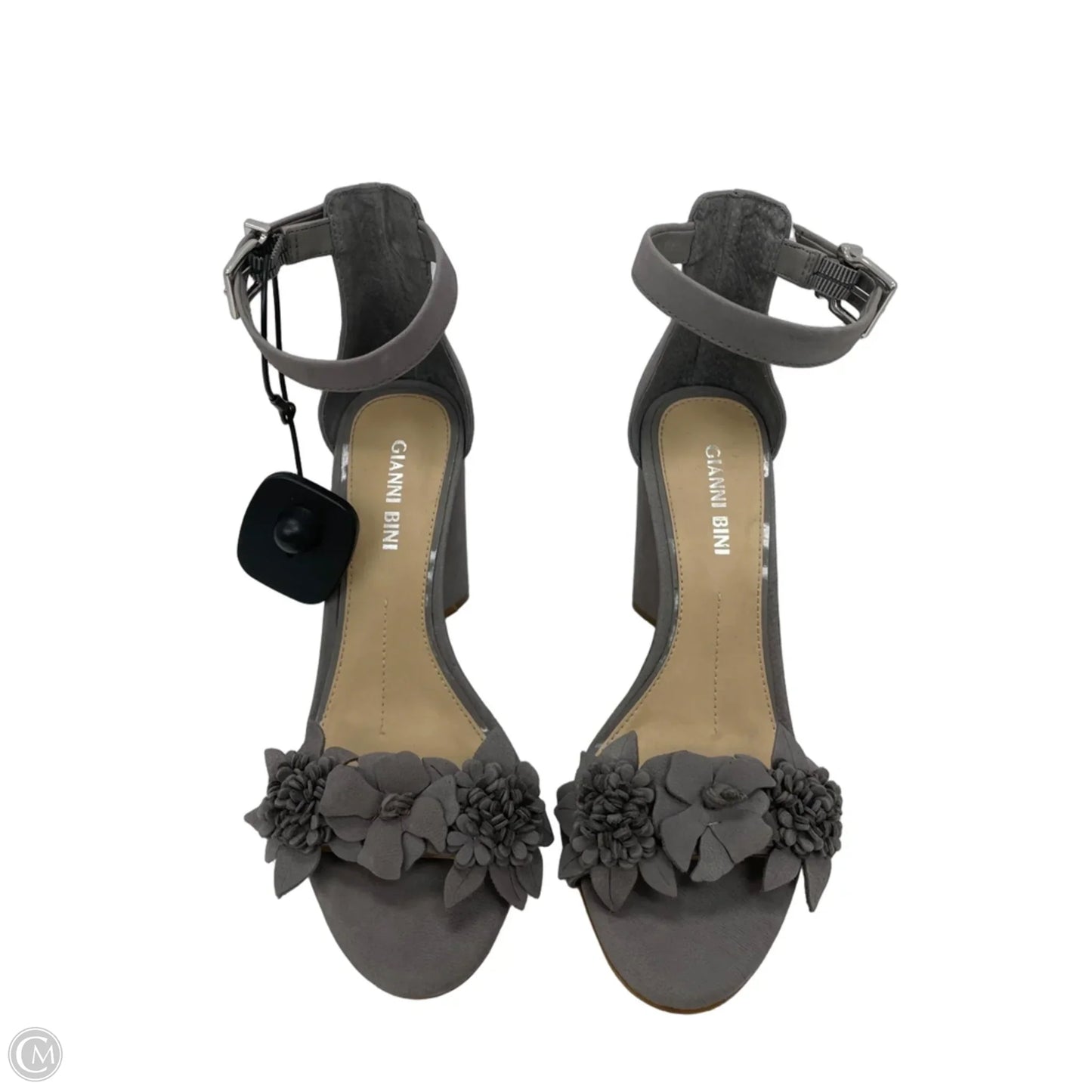 Sandals Heels Block By Gianni Bini In Grey, Size: 7.5