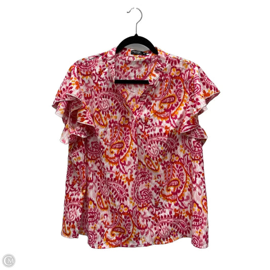 Blouse Short Sleeve By Shein In Multi-colored, Size: 1x