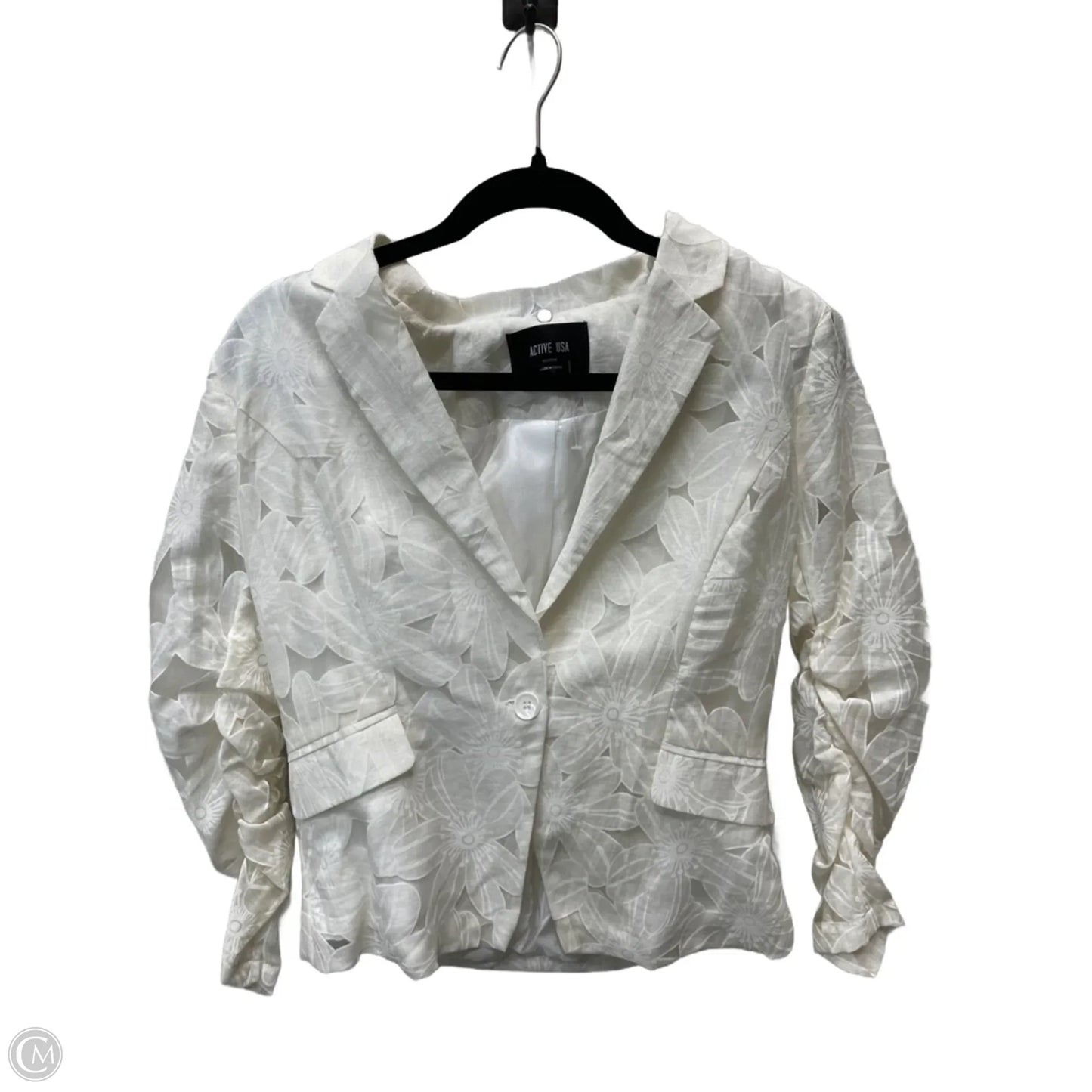 Blazer By Active Usa In Cream, Size: M