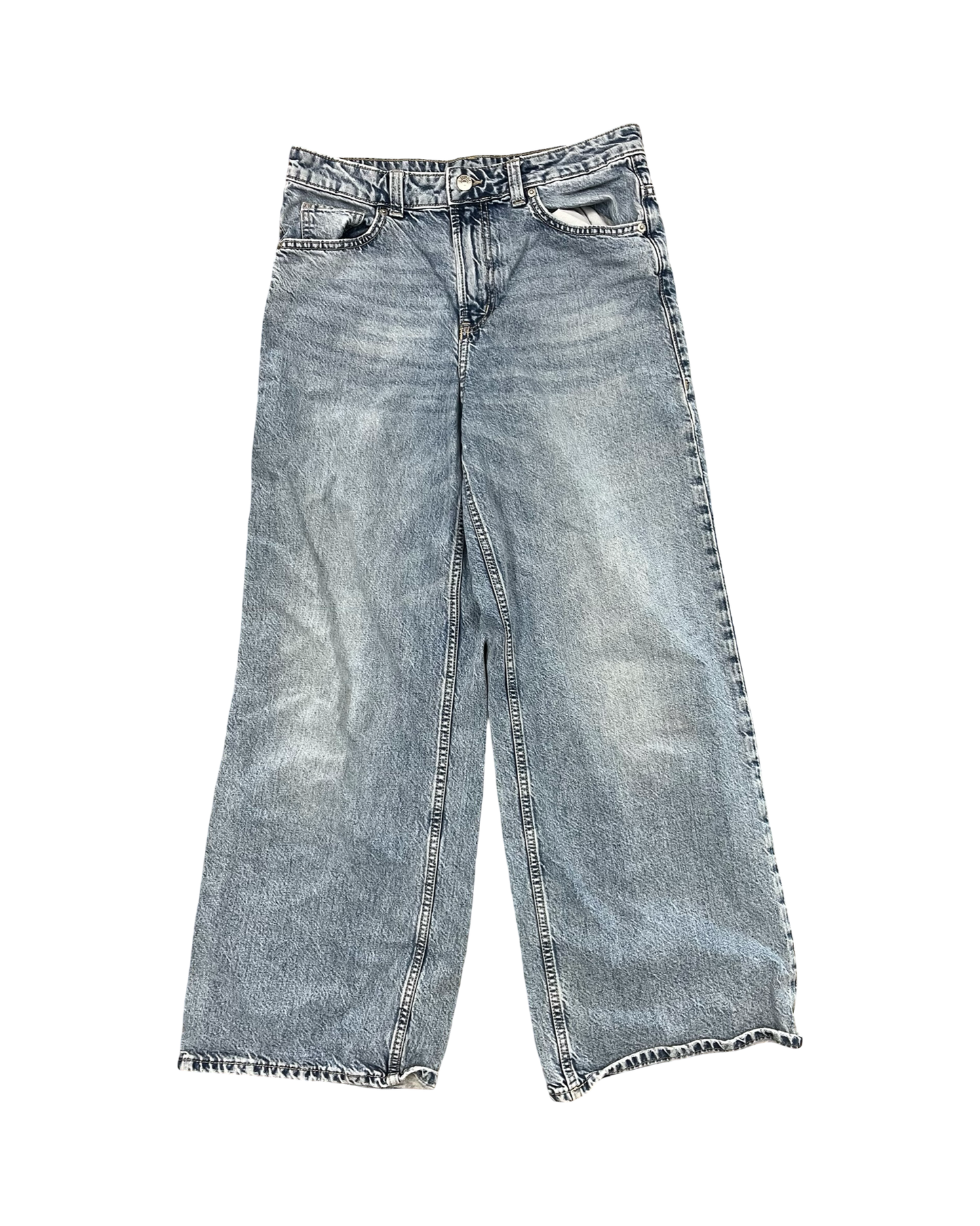 Jeans Wide Leg By Divided In Blue Denim, Size:6