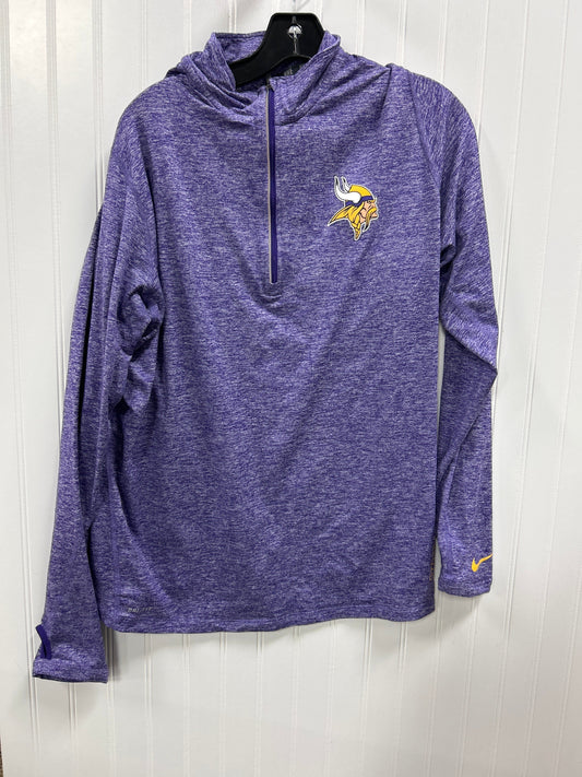 Athletic Top Ls Collar By Nike Apparel In Purple, Size:1X