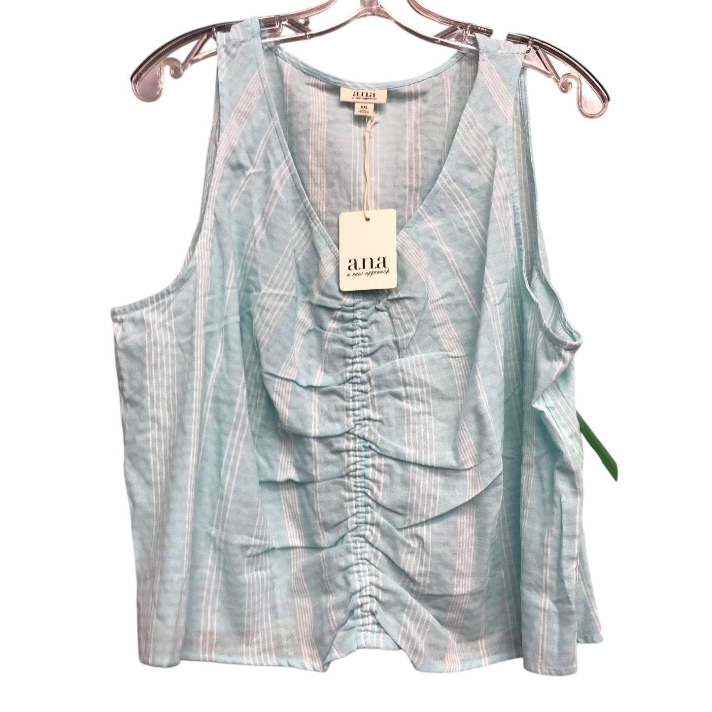 Top Sleeveless By Ana In Aqua, Size:1X