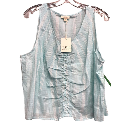 Top Sleeveless By Ana In Aqua, Size:1X