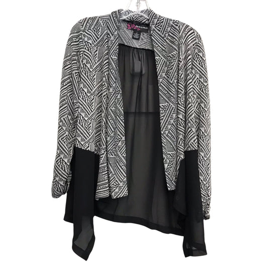 Cardigan By Peck And Peck In Black & White, Size:L