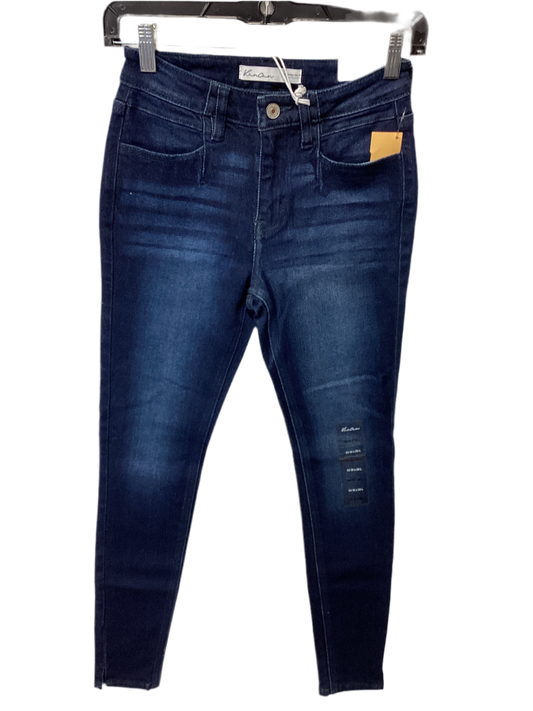Jeans Skinny By Kancan In Blue Denim, Size:0
