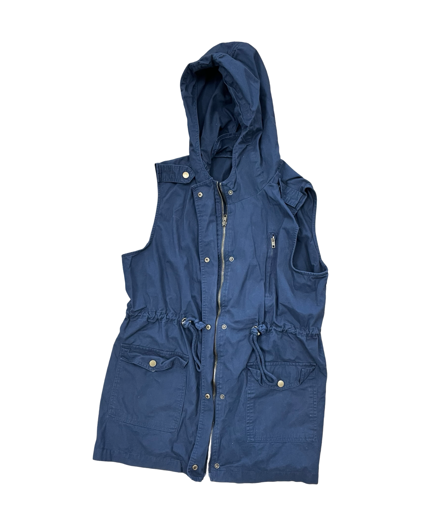 Vest Other By Zenana In Blue, Size:L