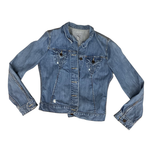 Jacket Denim By Lucky Brand In Blue Denim, Size:S