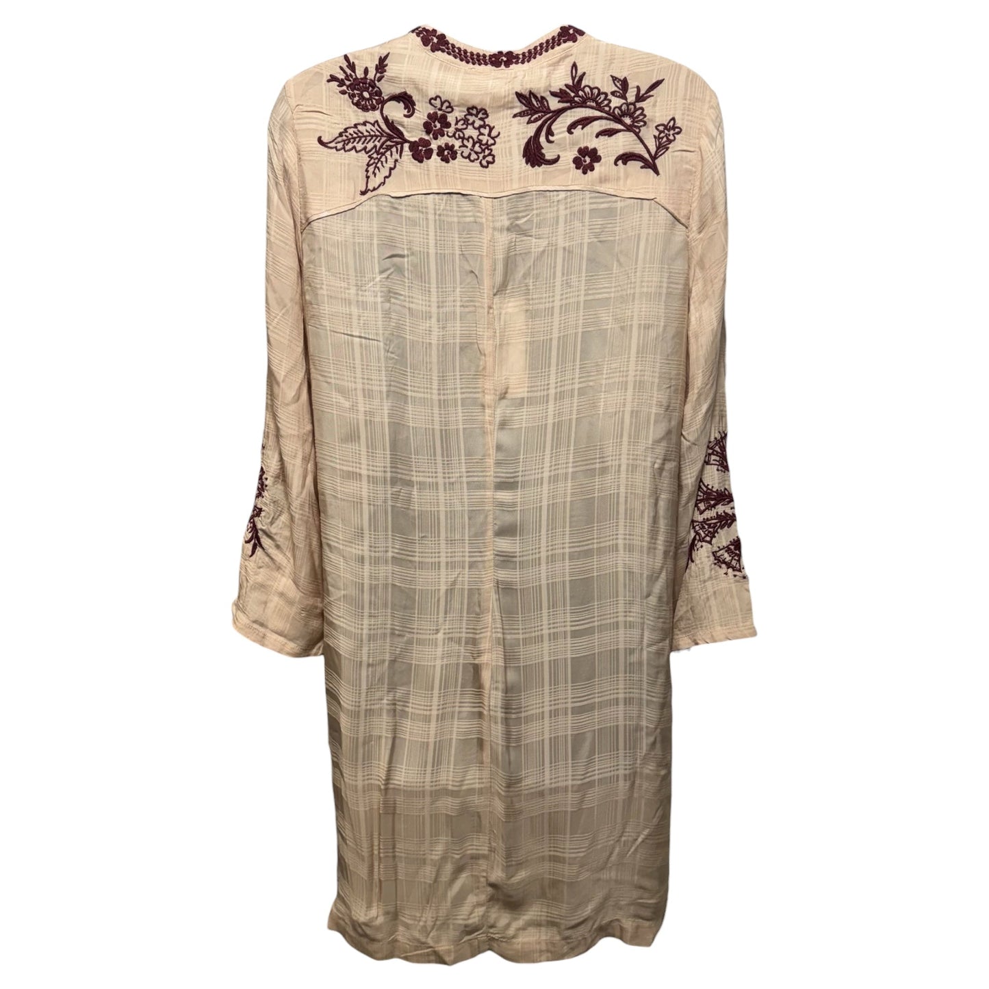 WESTERN PIPED YOKE DRESS By Johnny Was In Tan, Size: XS