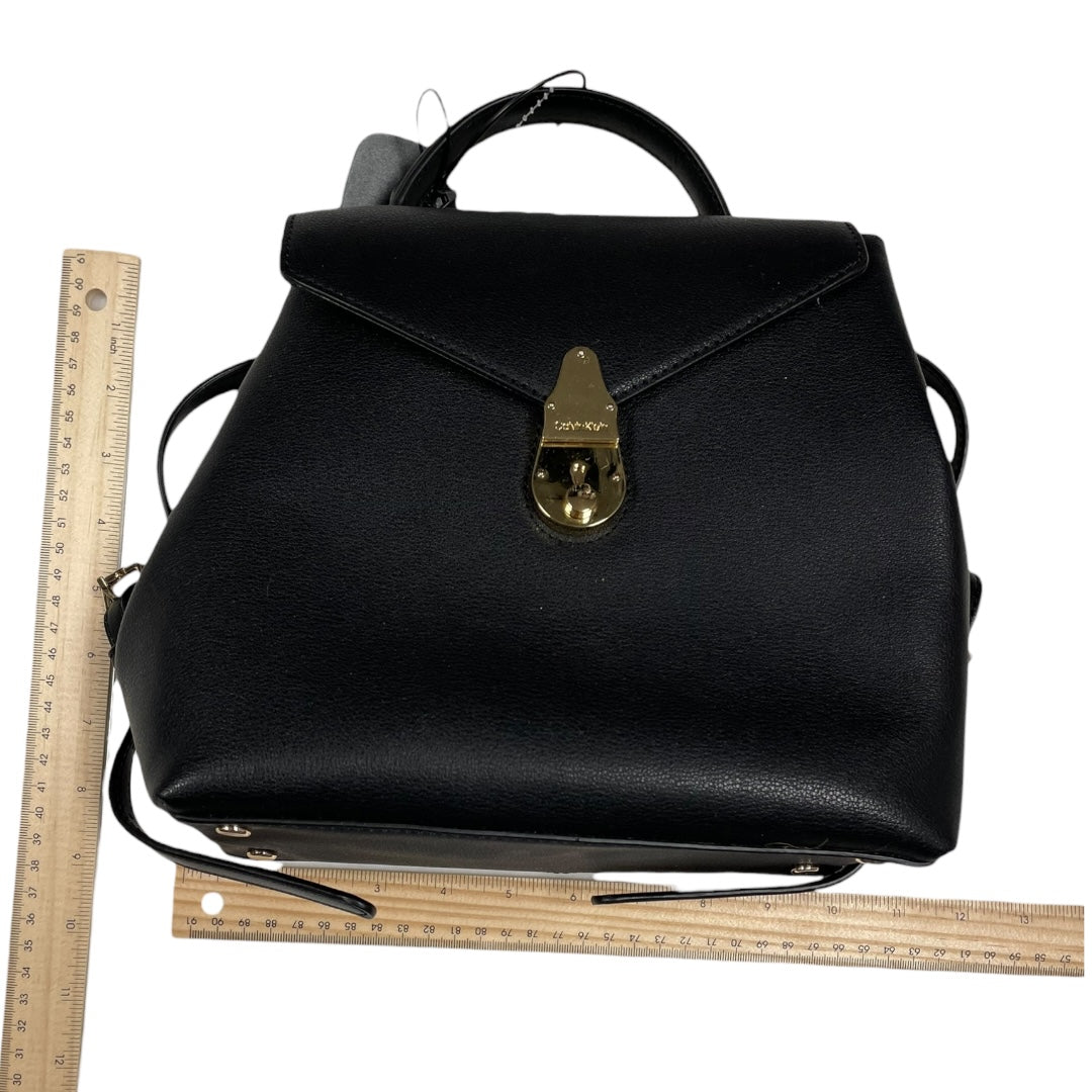 Backpack Leather By Calvin Klein In Black, Size:Medium