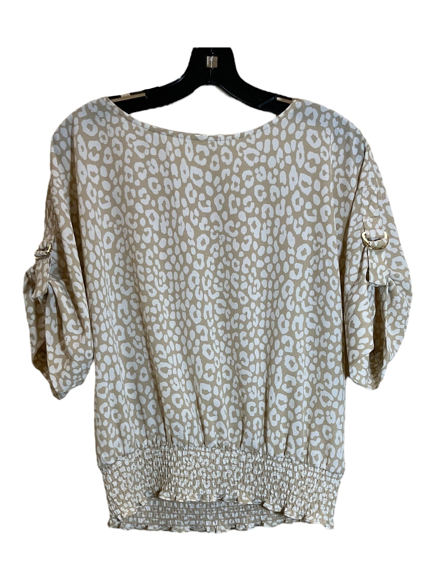 Top Short Sleeve By Michael By Michael Kors In Tan, Size: L