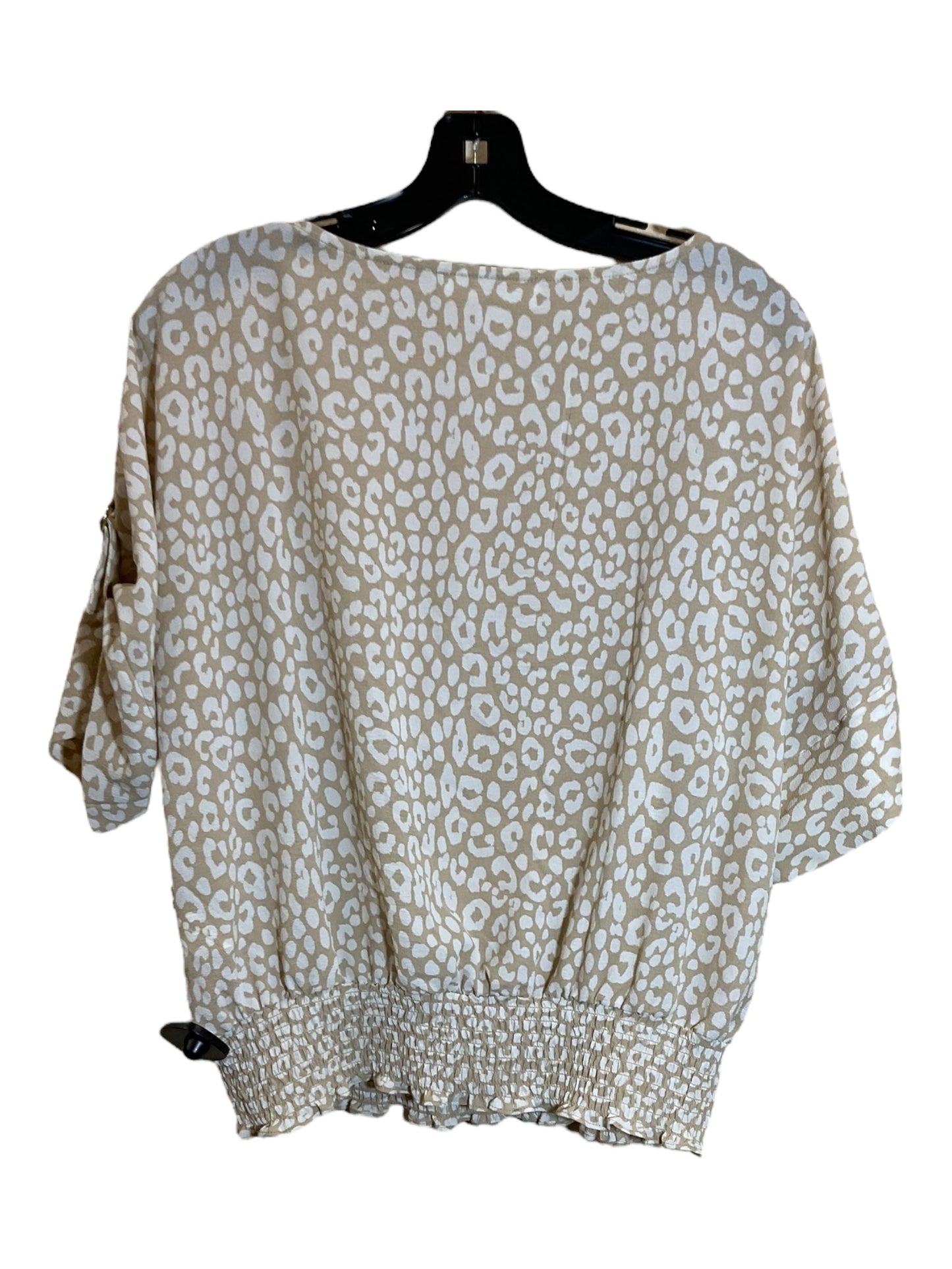 Top Short Sleeve By Michael By Michael Kors In Tan, Size: L