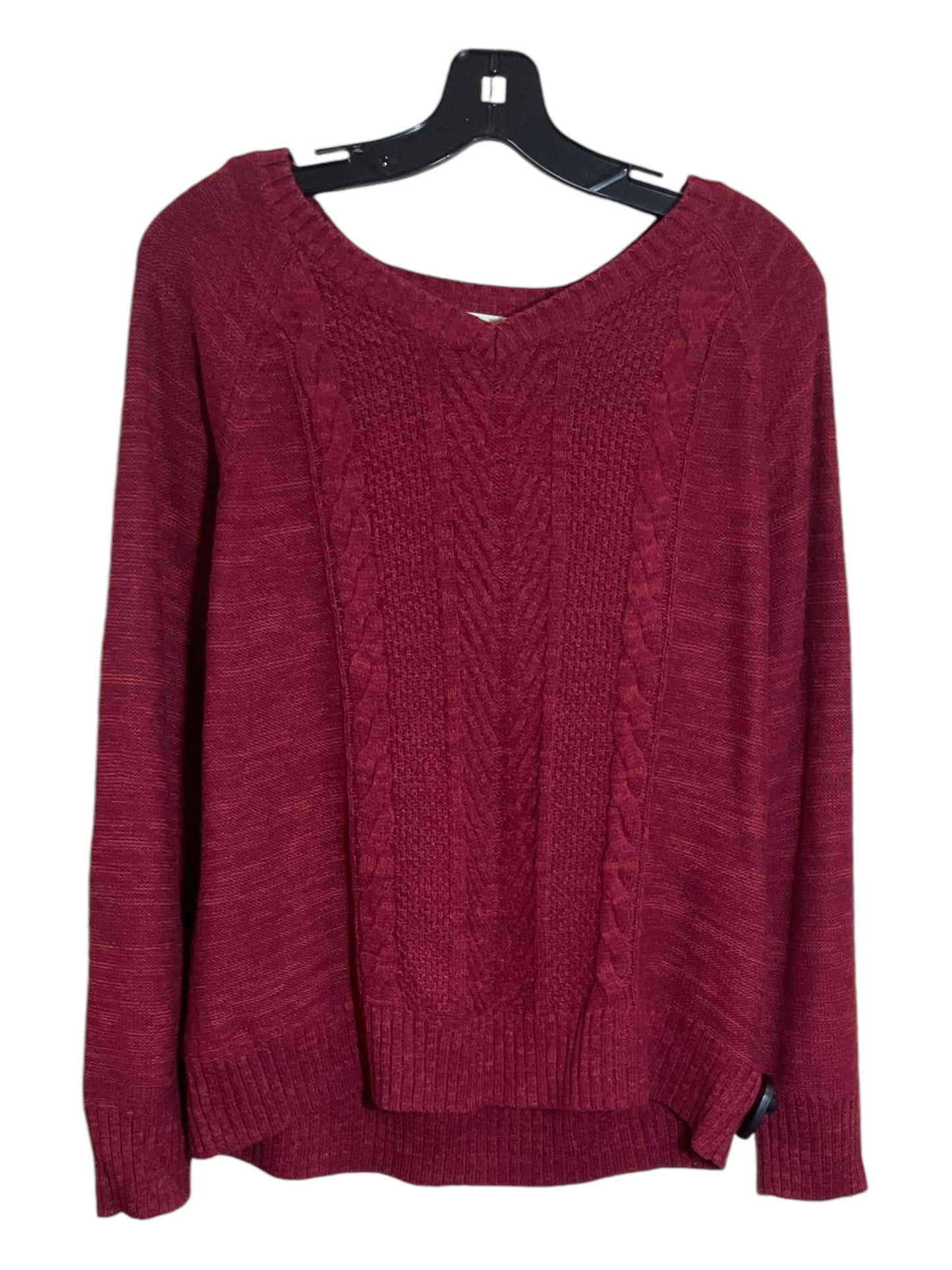 Sweater By Faded Glory In Red, Size: L