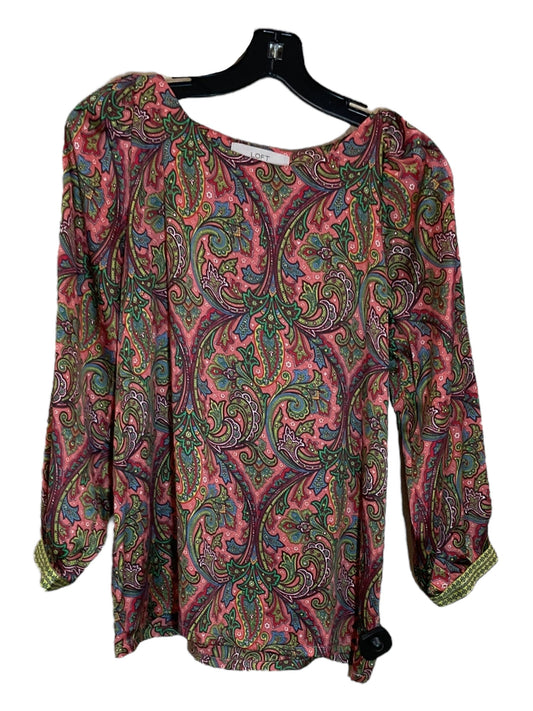 Top Long Sleeve By Loft In Paisley Print, Size: Xs