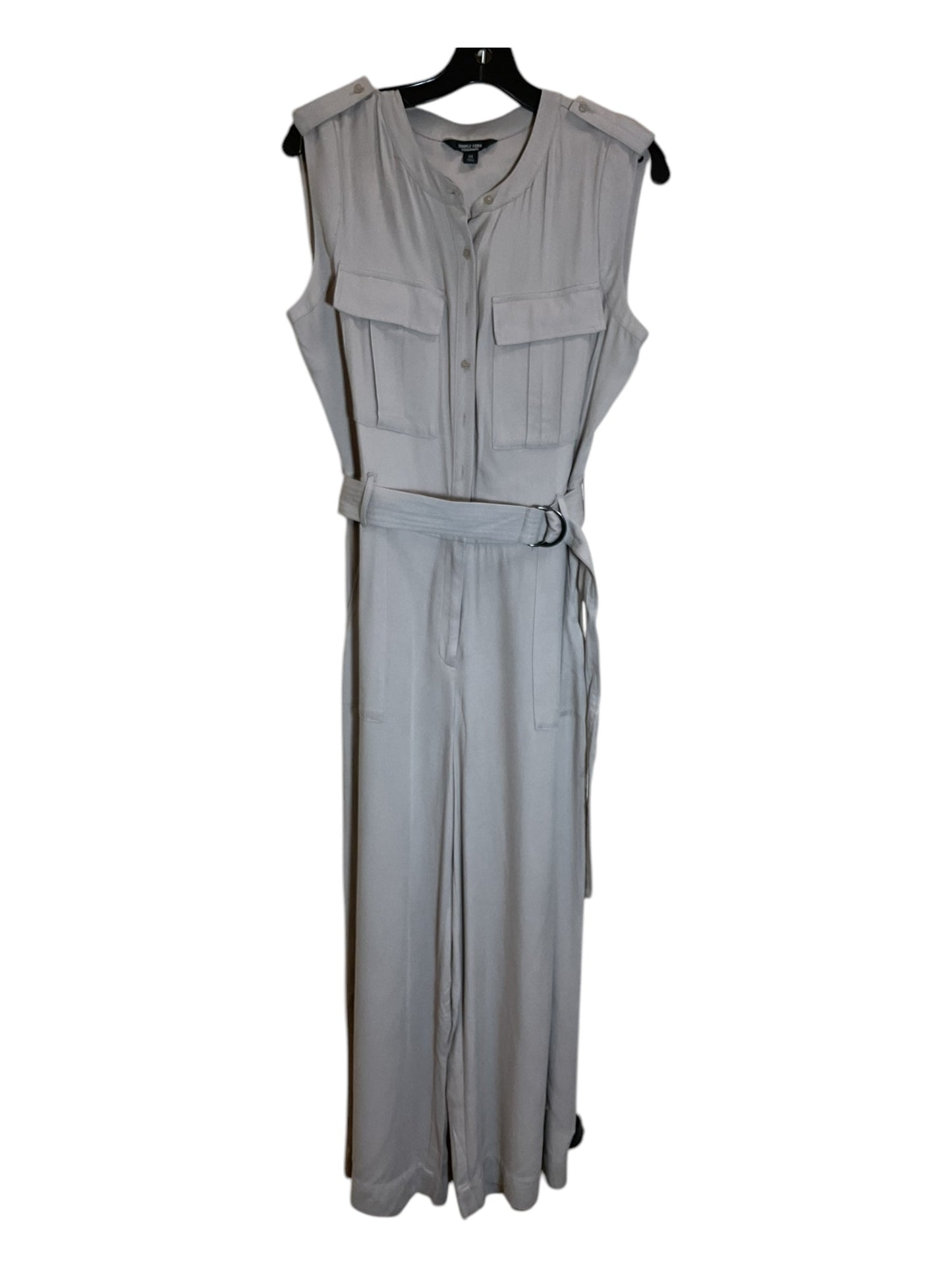 Jumpsuit By Simply Vera In Taupe, Size: M