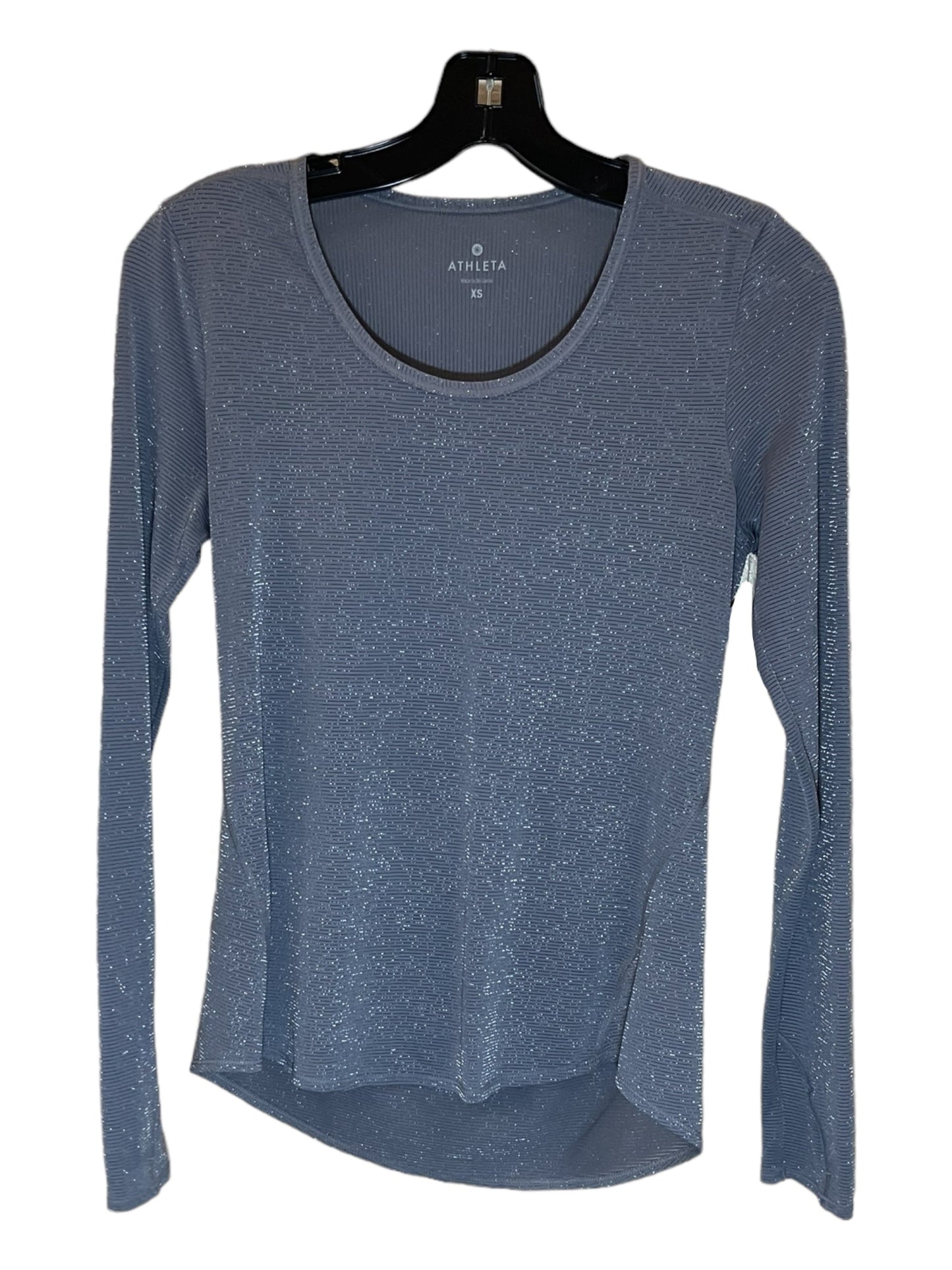 Grey Athletic Top Long Sleeve Crewneck Athleta, Size Xs